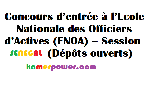 Concour ENOA 2026-2027 Senegal Ecole Nationale des Officiers d’Active sujet enoa pdf